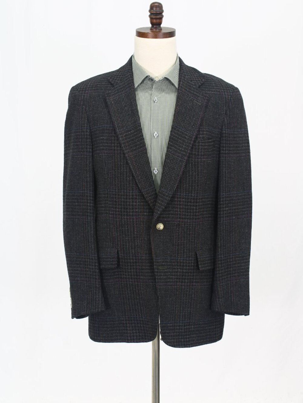 Austin Reed 42R Gray Blazer Sport Coat Jacket 2-Button Check M533